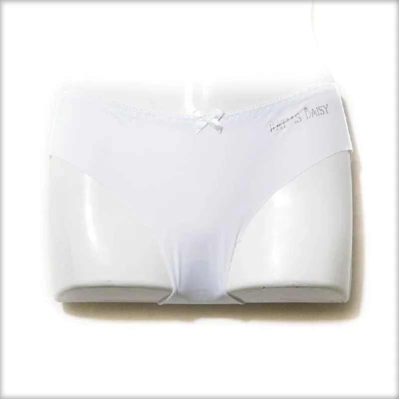 Seamless Panties Icy Cool Nylon Hipster Briefs – White