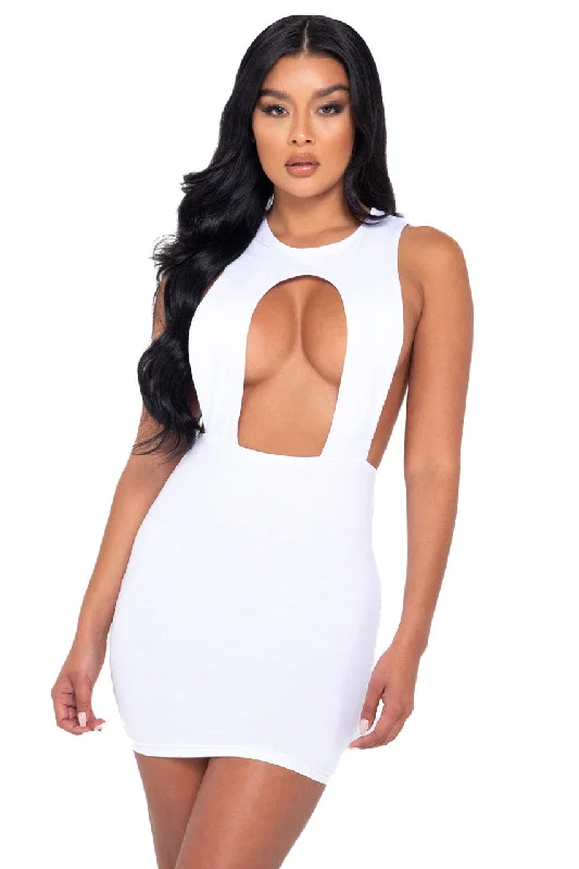 Cut Out High Neck Mini Dress