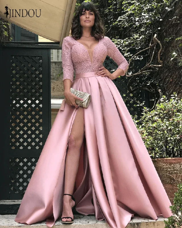 women sexy dresses with illusion necklinesFormal Long Quarter Sleeve Dress Sample Size 8 women sexy dresses with illusion necklinesFormal Long Quarter Sleeve Dress Sample Size 8