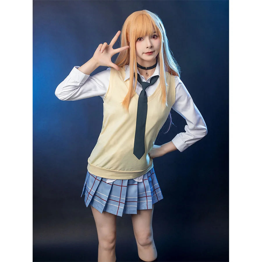 My Dress-Up Darling Kitagawa Marin Uniform and Vest Cosplay Costume C01104