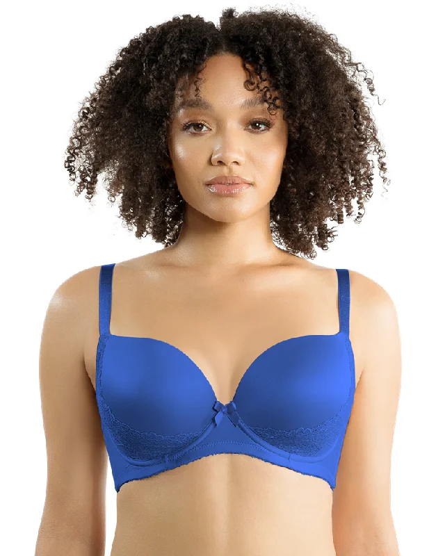 Women's Bridal Lingerie Collection Parfait Casey 2801 Nautical Blue Plunge Molded Bra