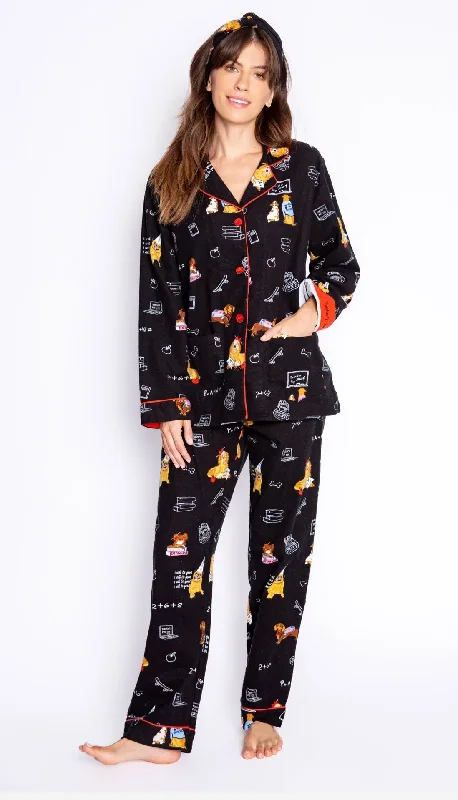 PJ Salvage Teachers Pet Dog Flannel PJ Set