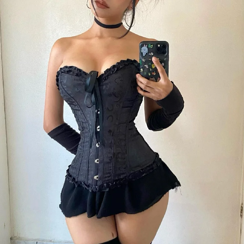 beaded women bustiers and corsetsWomen's Burlesque Brocade Wedding Bridal Dance Bustier Corset