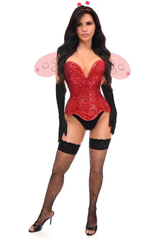 Top Drawer 4 PC Sequin Ladybug Corset Costume