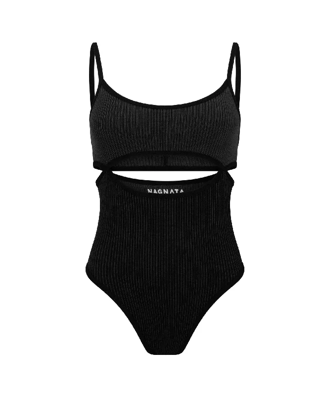 Cut - Out Bodysuits for a Trendy and Fashion - Forward StyleSPLICE BODYSUIT
