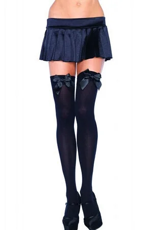 Opaque Thigh High with Bow