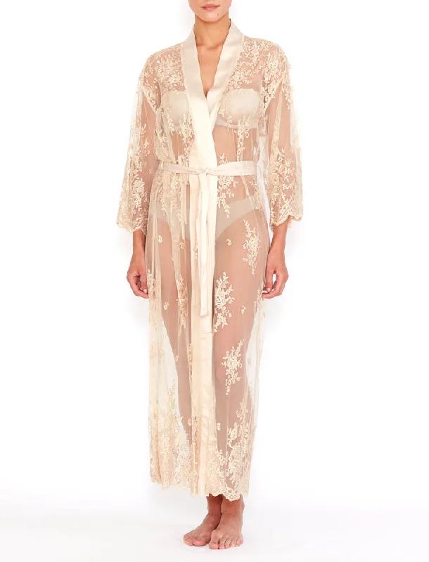 Rya Sleepwear Darling Champagne Lace Robe 220