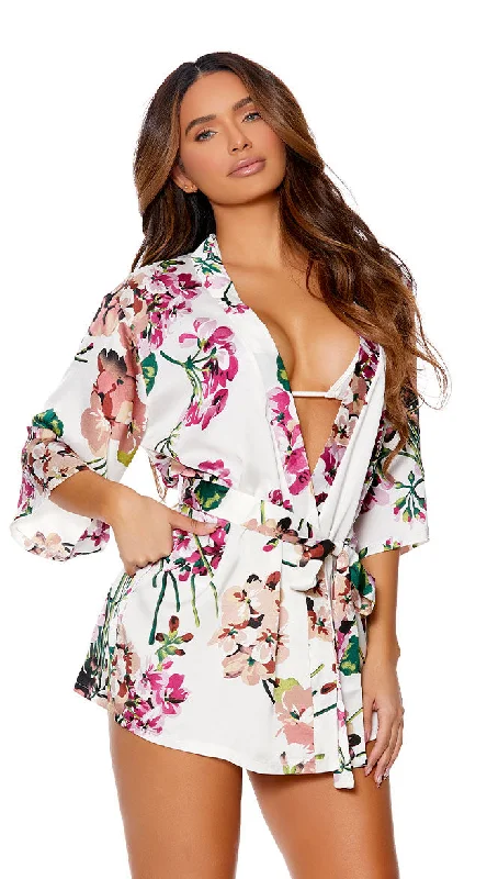 Springtime Luxury Satin Robe