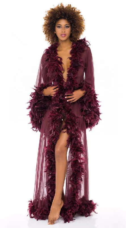 Wine And Dine Me Marabou Robe