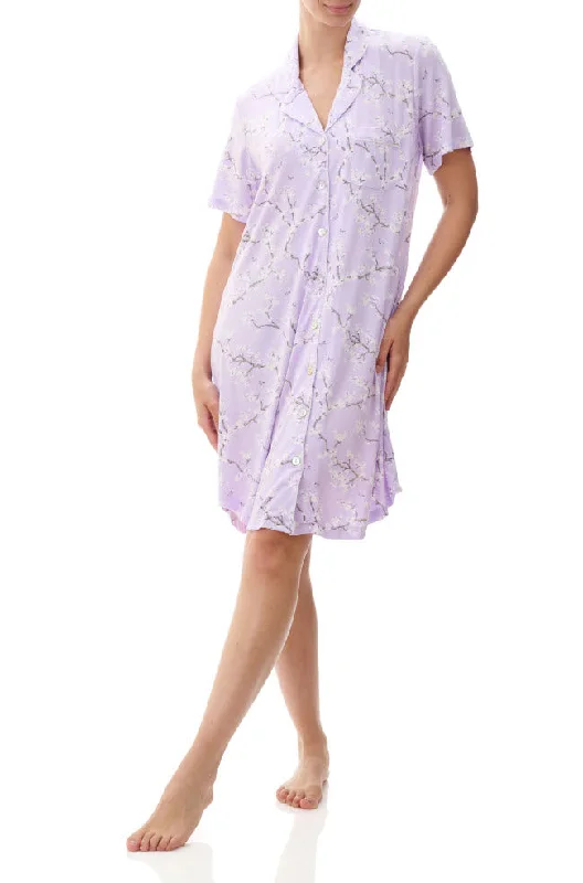 EXOTIC BIRD SLEEP SHIRT  (LILAC)