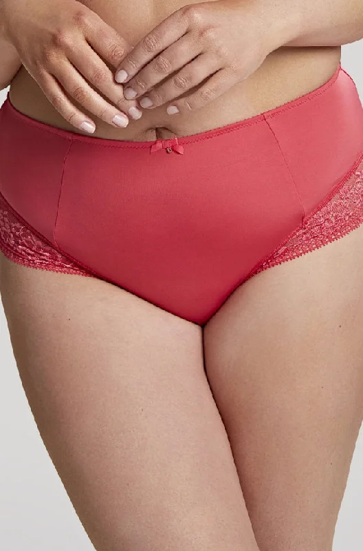 Roxie High Waist Brief (Hot Coral)