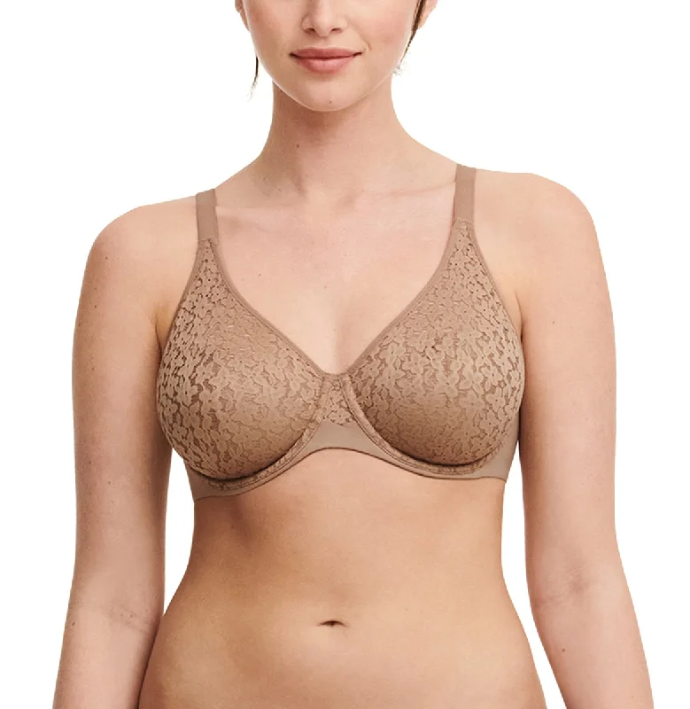 Bra with a single - strap design for a unique and modern style​ Chantelle Norah Comfort Caffe Latte Dark Beige Smooth Unlined Bra 13F1