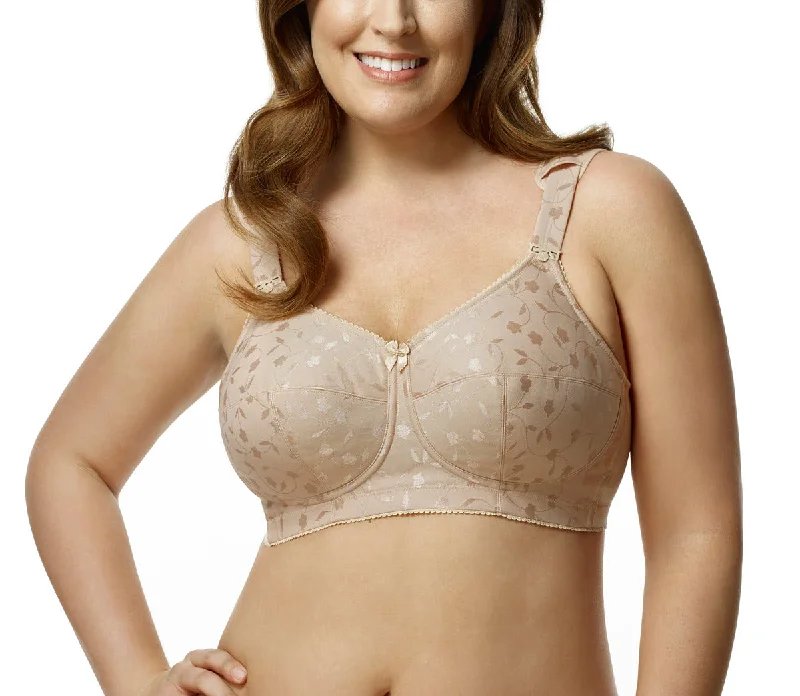 Bra with a lace - lined cup for a feminine and elegant look Elila Jacquard Nude Wireless Bra 1305 Bra with a lace - lined cup for a feminine and elegant look Elila Jacquard Nude Wireless Bra 1305