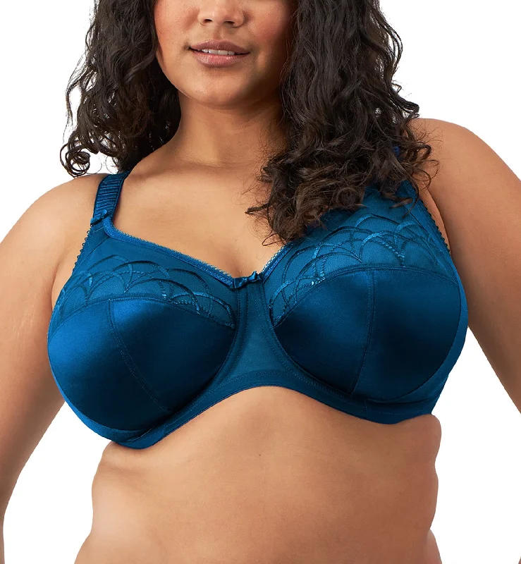 Bra with a quick - drying lining for convenience​ Elomi Cate Embroidered Full Cup Banded Underwire Bra (4030) - Poseidon