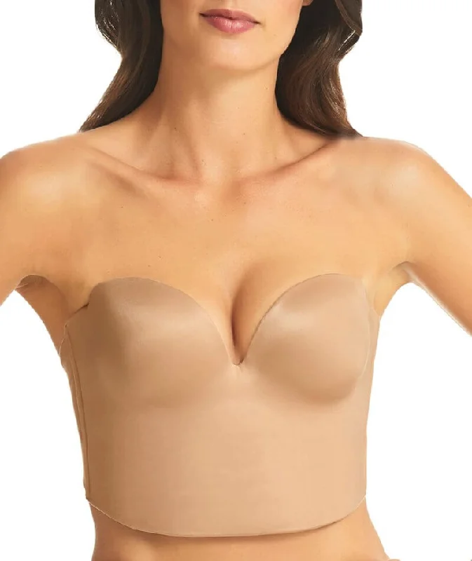 minimizer plus size bras for curvy figuresFinelines Refined Low Back Longline Bra - Nude