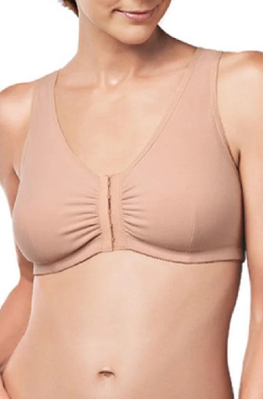 bralette sports bras for light exerciseFrances Front Opening Wirefree Bra (Black or Nude)