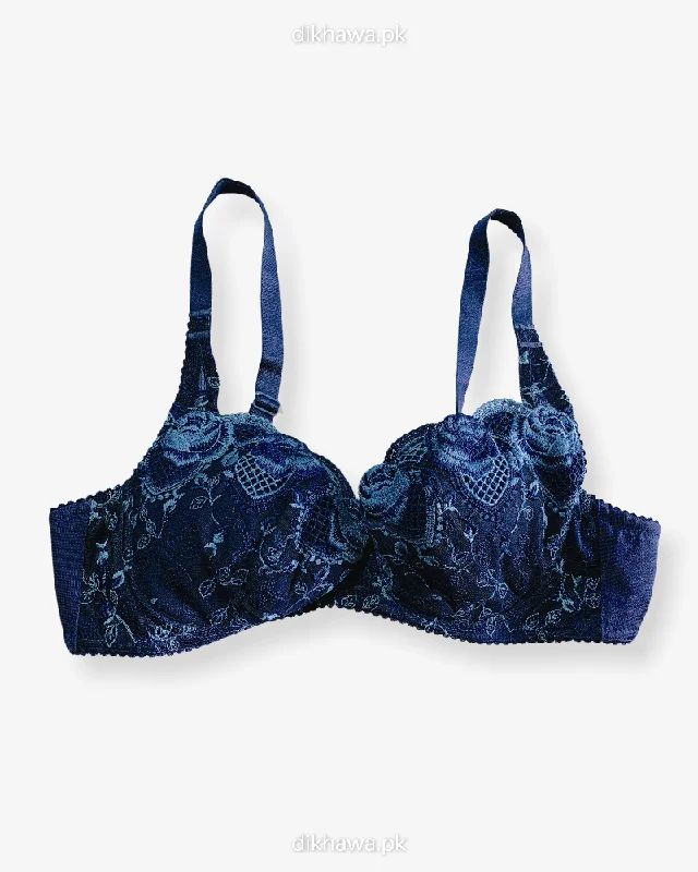 full cup padded bras for enhanced shapeImported Stocklot Branded  Net Pushup Bra - Underwired Padded Bra - Pack of 2