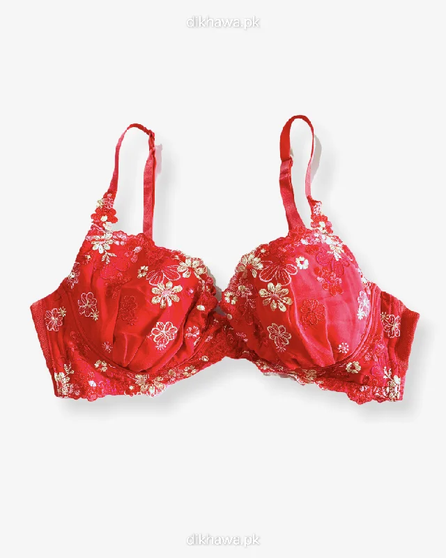 plus size bralette bras for comfortImported Stocklot Branded  Net Pushup Bra - Underwired Padded Bra - Pack of 2