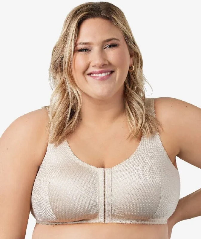 Leading Lady Marlene Wire-free Front Close Comfort Bra - Biege