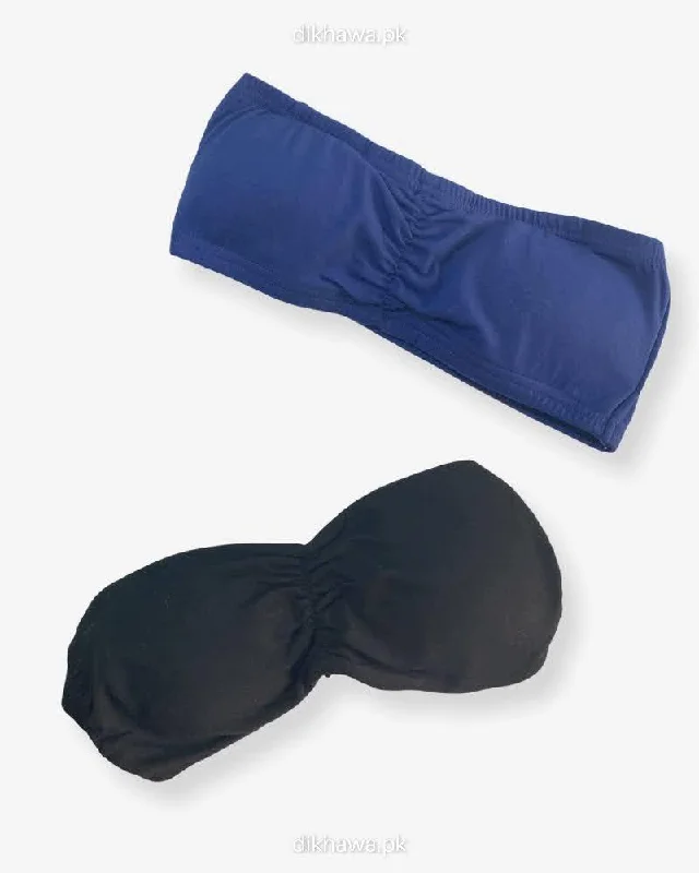 seamless sports bras for minimal chafingPack off 2 - Women Tube Lightly Non Padded Bra - Strapless Sports Bra - Soft & Non Padded Bra