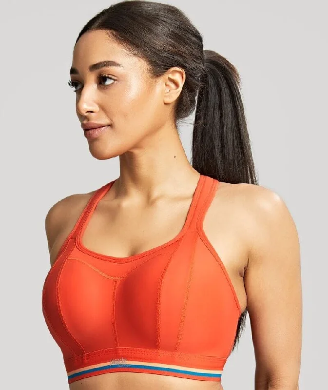 plunge bras for low cut topsPanache Sport Boundless Wire-free Racerback Sports Bra - Sunrise Orange
