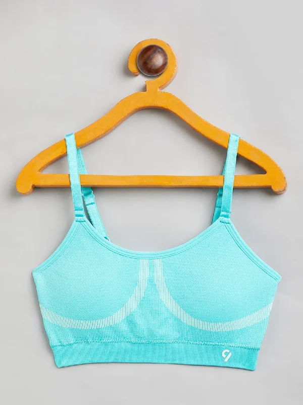 Minimizer bras to reduce the appearance of breast size​ C9 Airwear Ribbed Bra for Girl -  Cyan