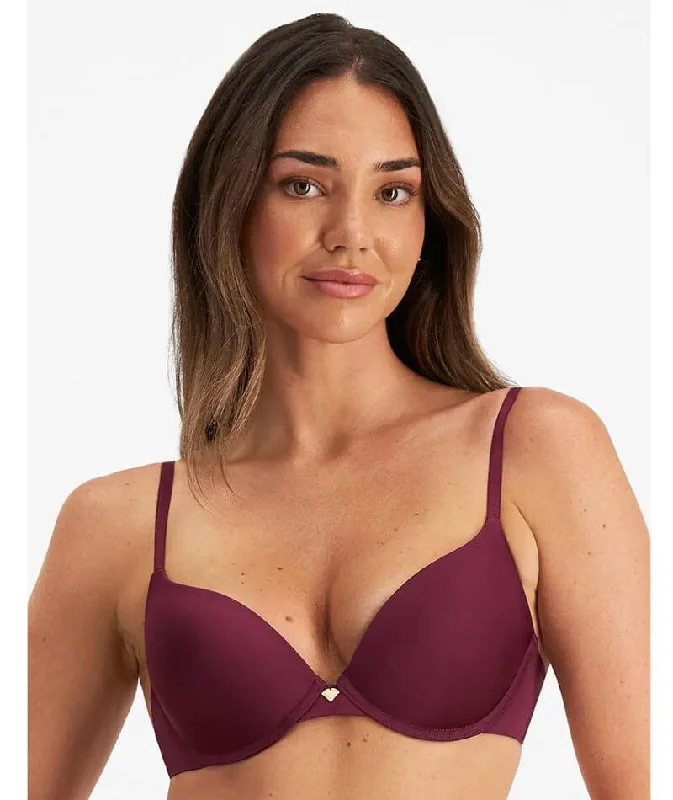 full cup bras for complete coverageTemple Luxe by Berlei Smooth Level 1 Push Up Bra - Rhubarb