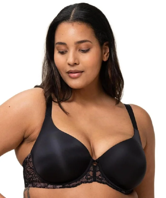 push up bras for enhanced cleavageTriumph Amourette Charm Underwired Padded Bra - Black