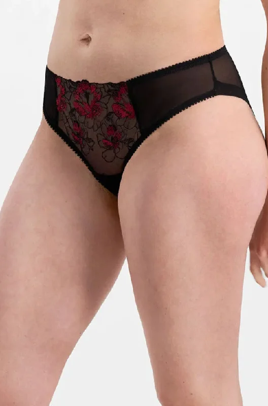 Elodie Brazilian Brief (Black & Red)