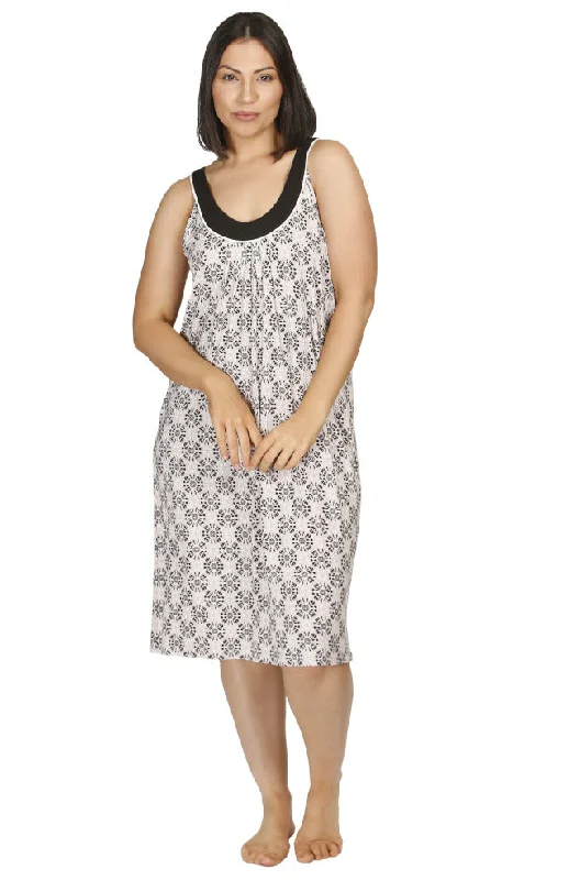 Batik Sleeveless Nightie (Black)