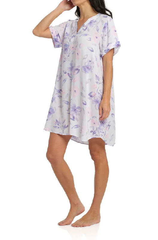 Floral Rain Tee Nightie (Mauve)