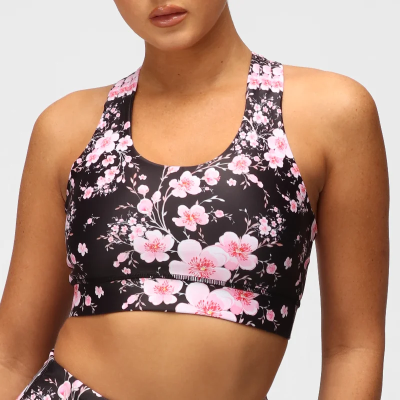 Blossom Noir Cross Back Bra