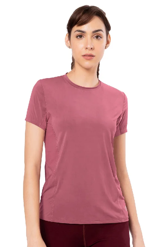 sexy lace push up bras for special occasionsFlaunt Short Sleeve Round Neck Workout T-Shirt - Heather Rose