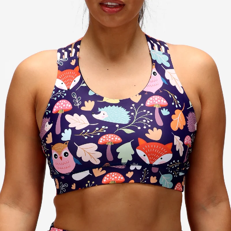 Forest Friends Cross Back Bra