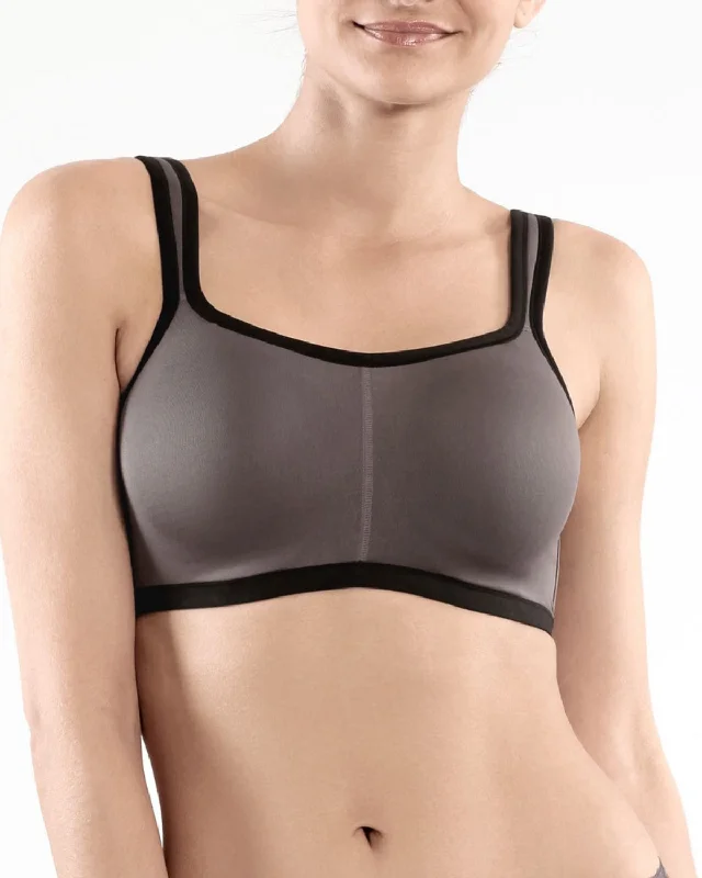 Natori Yogi Contour Convertible Sports Bra (More colors available) - 731050 - Black/ Grey