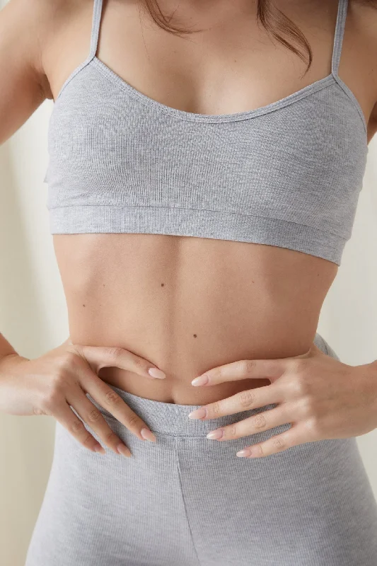 seamless sports bras for minimal chafingRib Cotton Bralette