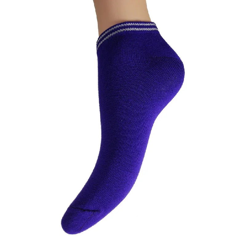 Bright Blue Bamboo Trainer Socks