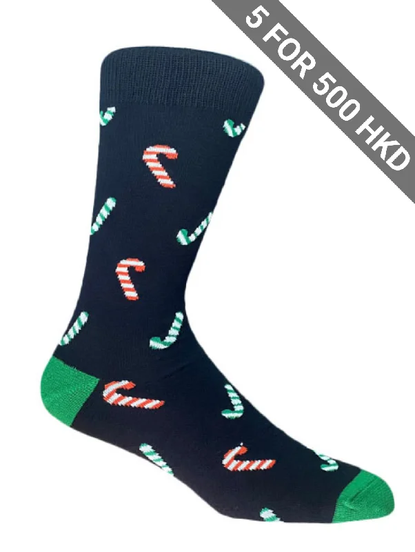 Socks | Christmas | Minty Cane | Cotton