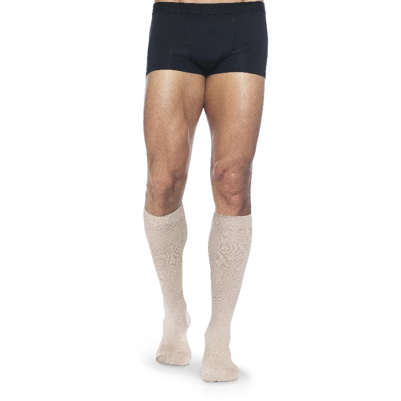 Dynaven Opaque Ribbed Men's Knee High 15-20 mmHg