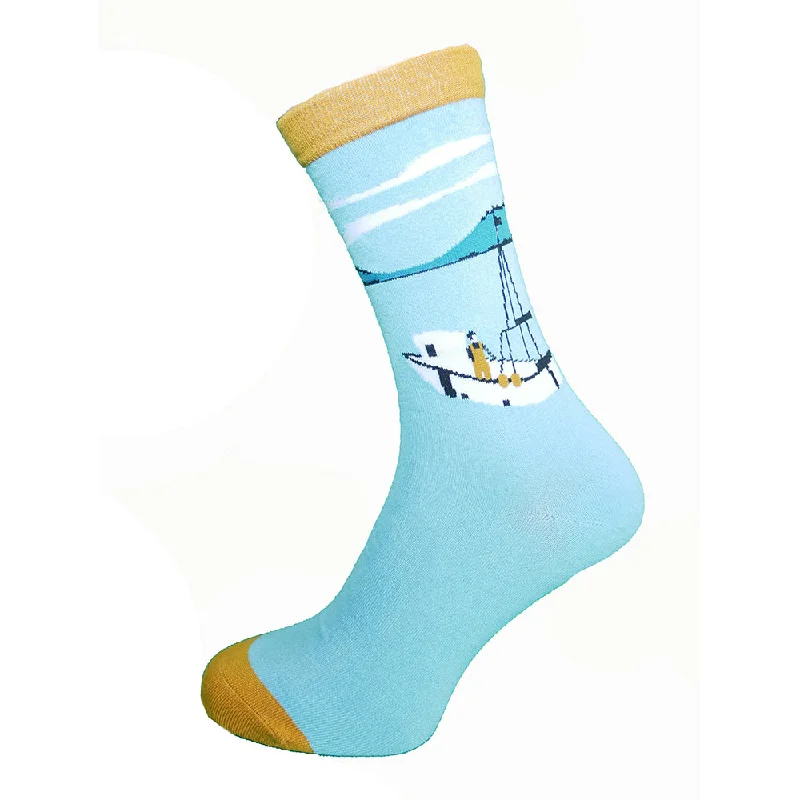 Fishing Boat Bamboo socks