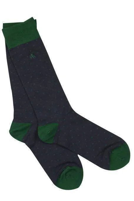 Spotted Navy Bamboo Socks