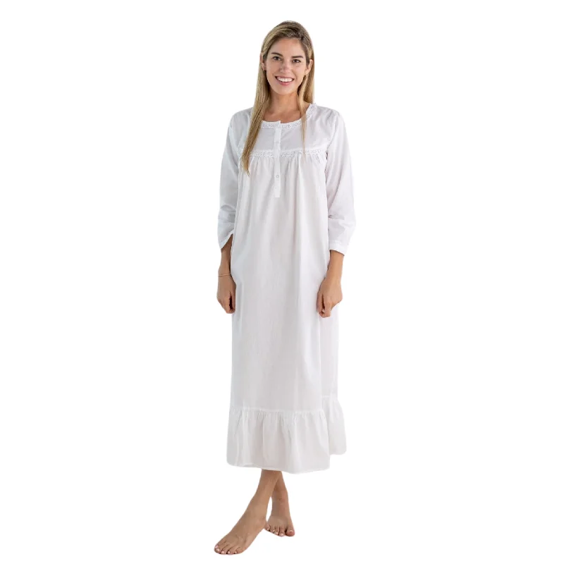 Catherine White Cotton Nightgown