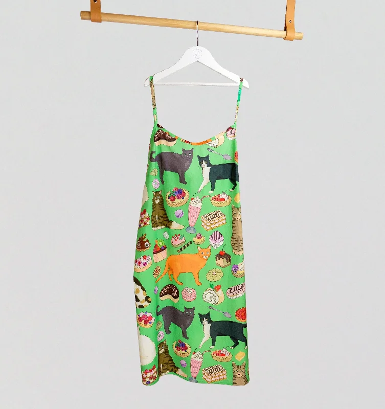women lounge dress with a breathable fabric for hot daysCats that got the cream strappy nightdress women lounge dress with a breathable fabric for hot daysCats that got the cream strappy nightdress